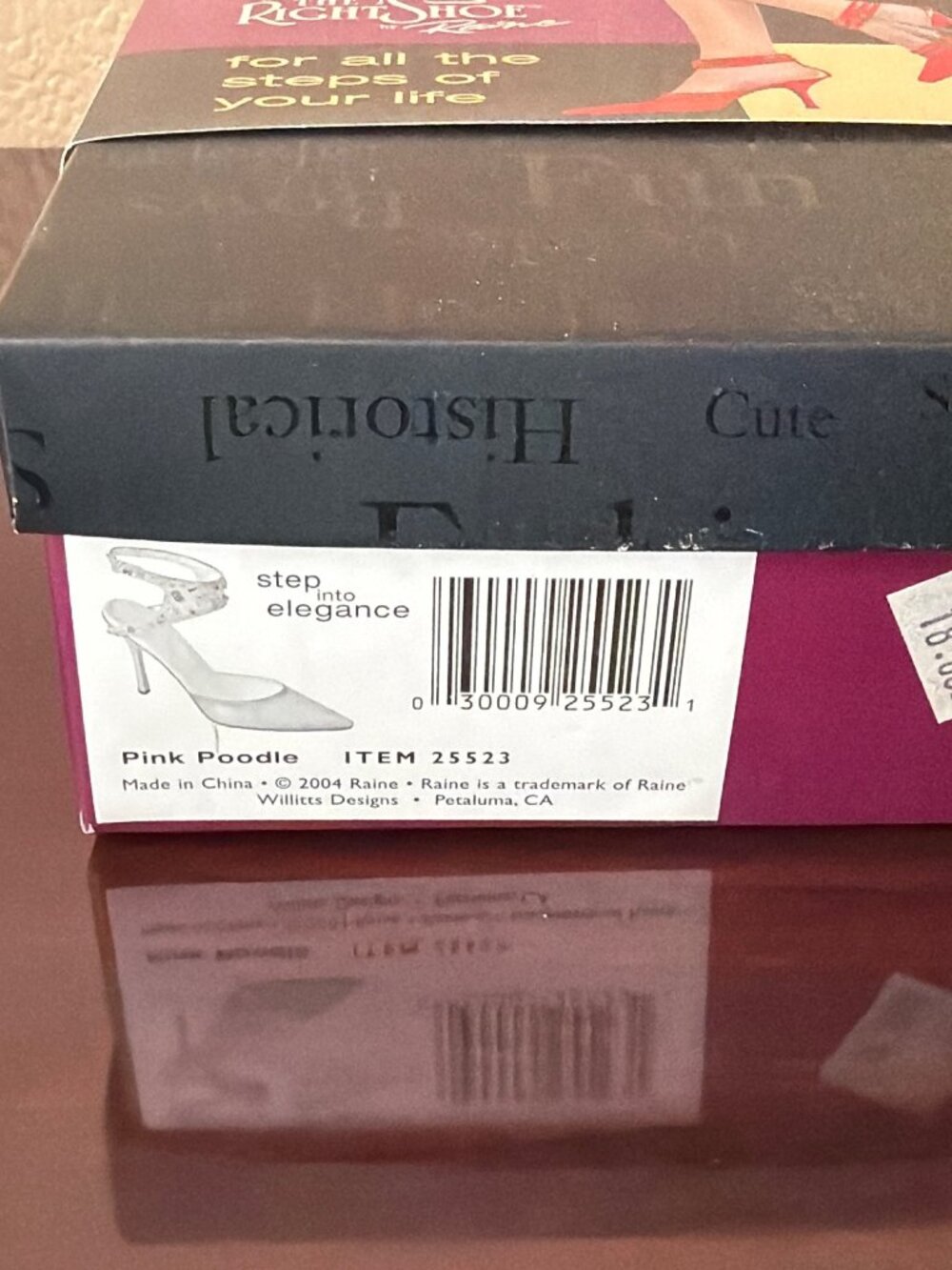 2004 Just the Right Shoe by Raine “Pink Poodle” Mini Shoe Figurine #25523 NEW - Picture 11 of 11